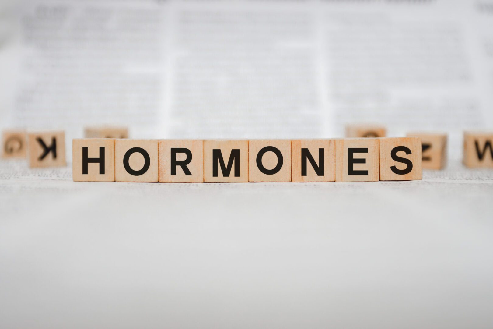 Hormones,Word,Written,In,Wooden,Cube